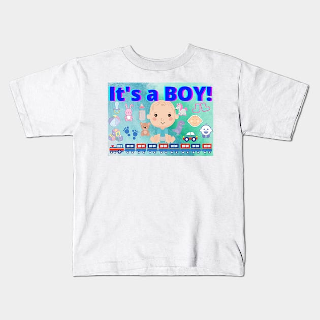 It's a Boy Kids T-Shirt by BRIJLA